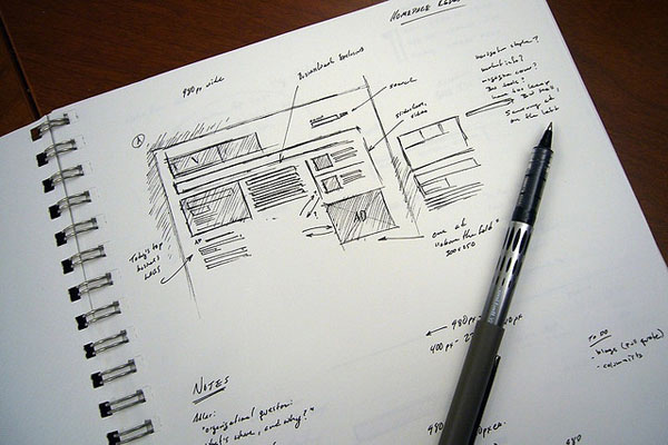 Web and Mobile Wireframe Sketches